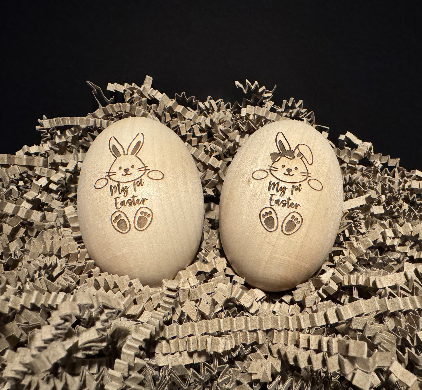 Laser Engraved Wood Easter Egg
