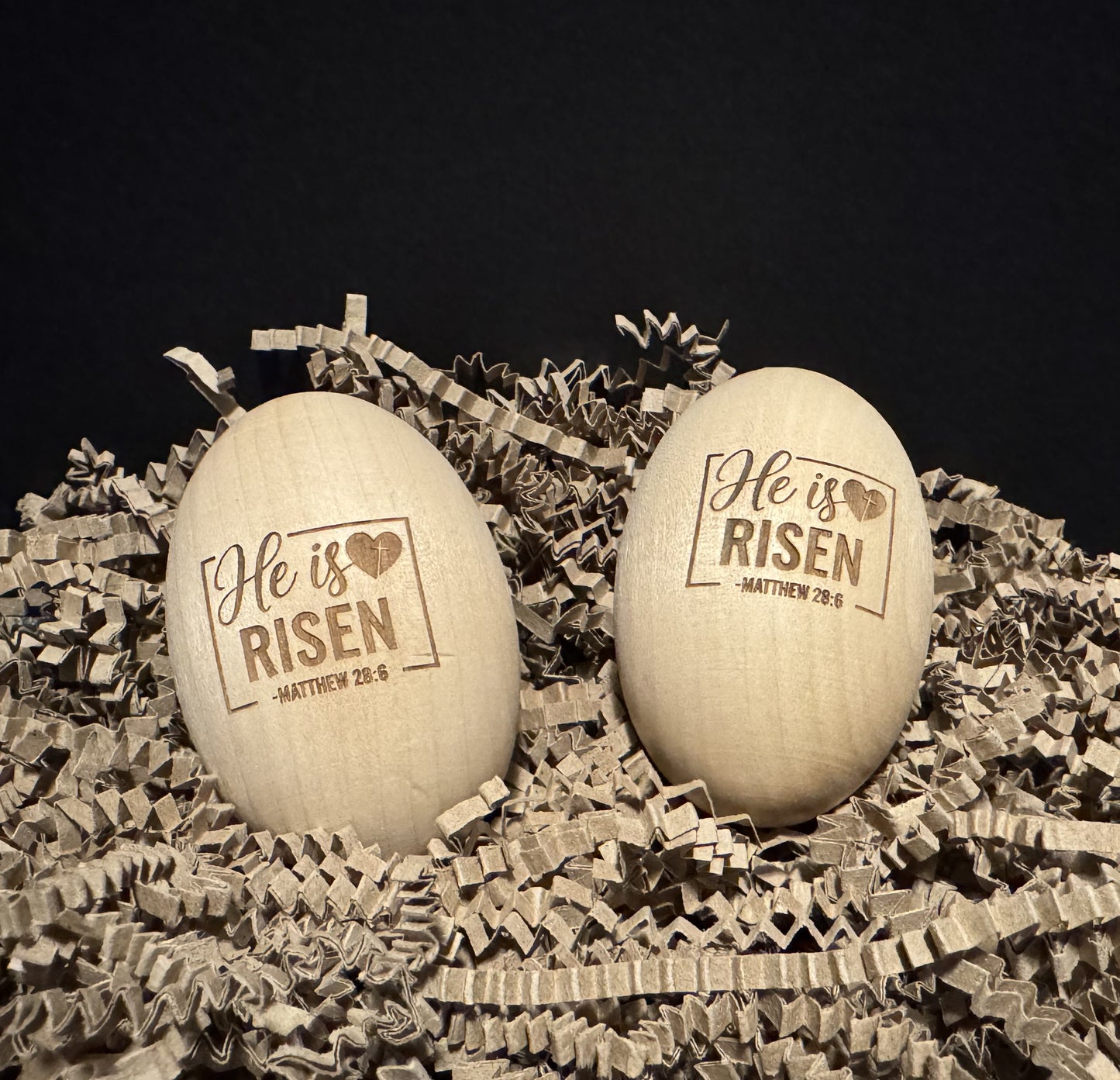 Laser Engraved Wood Easter Egg