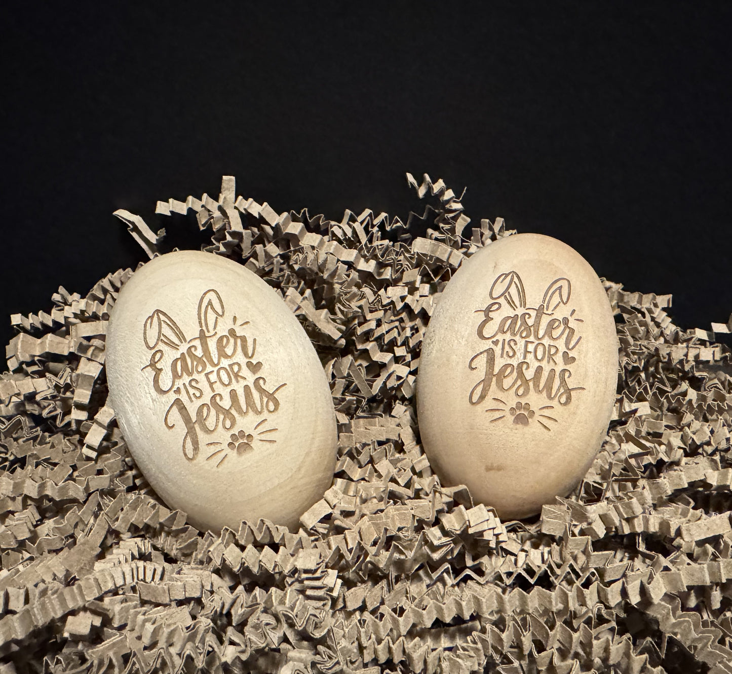 Laser Engraved Wood Easter Egg