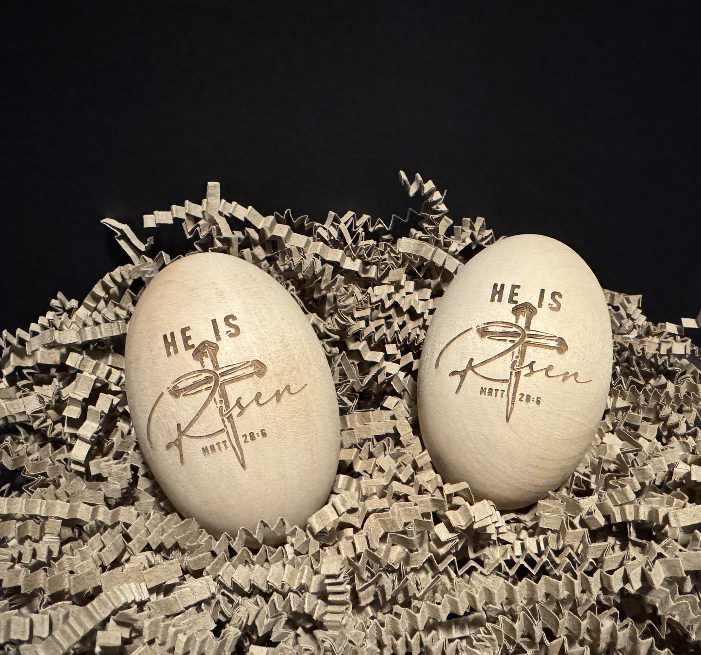 Laser Engraved Wood Easter Egg