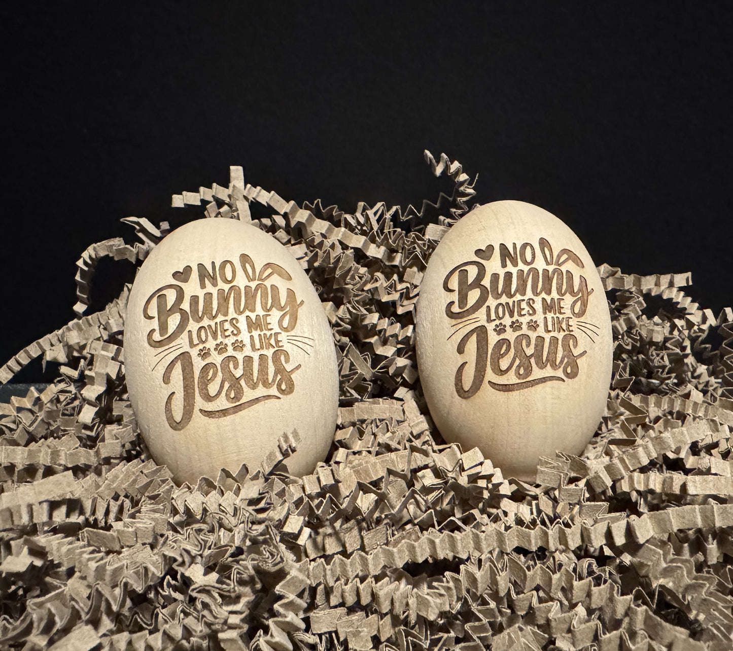Laser Engraved Wood Easter Egg