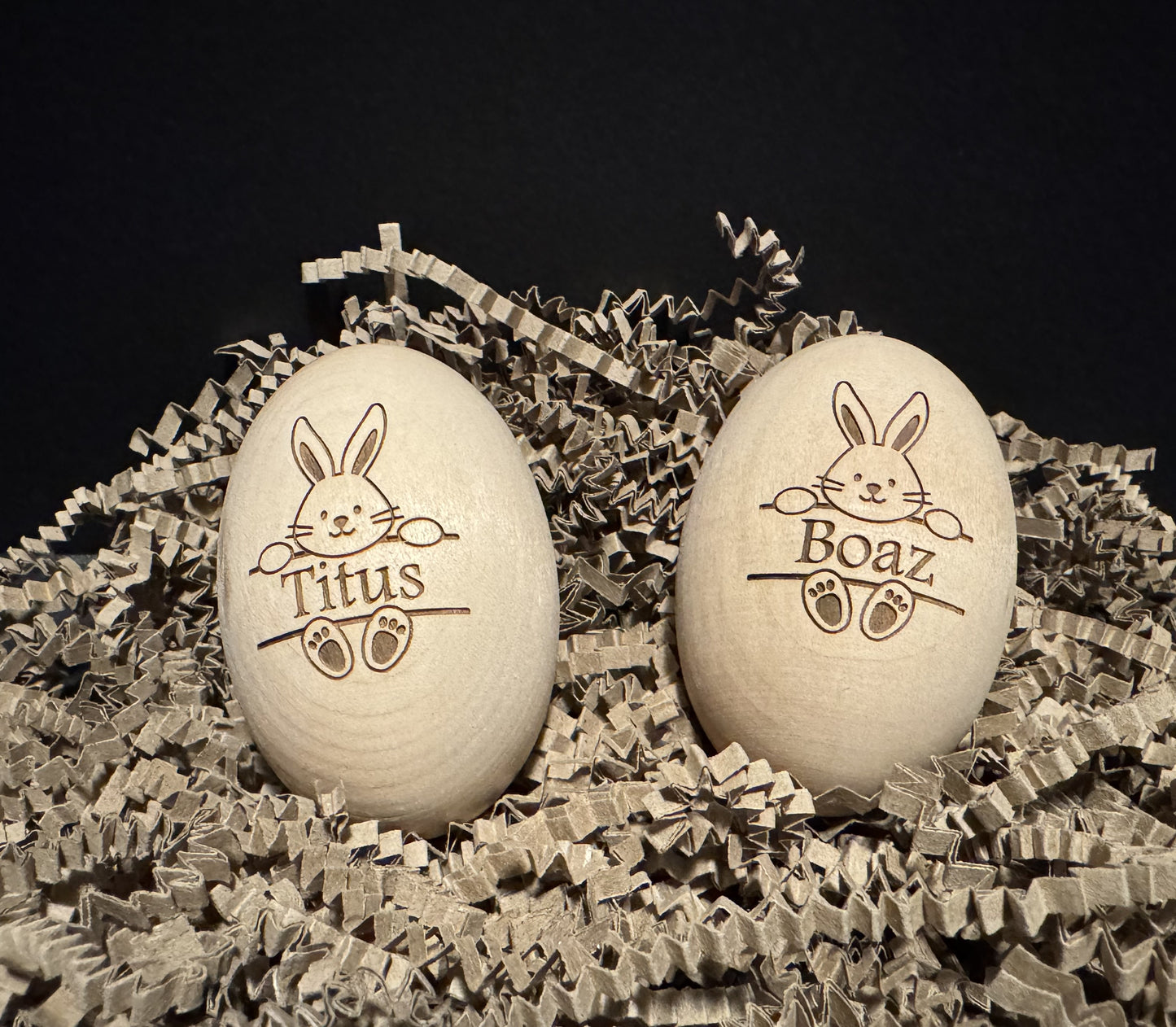 Laser Engraved Wood Easter Egg