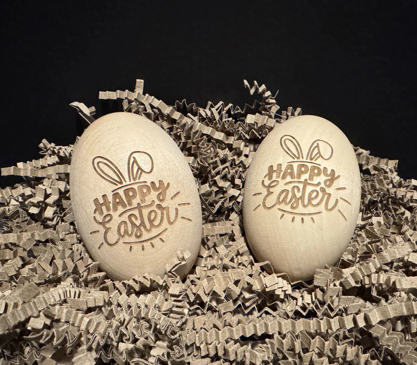 "2 Easter Eggs Carved out of natural birch and representing each egg will vary in color and grain pattern.
